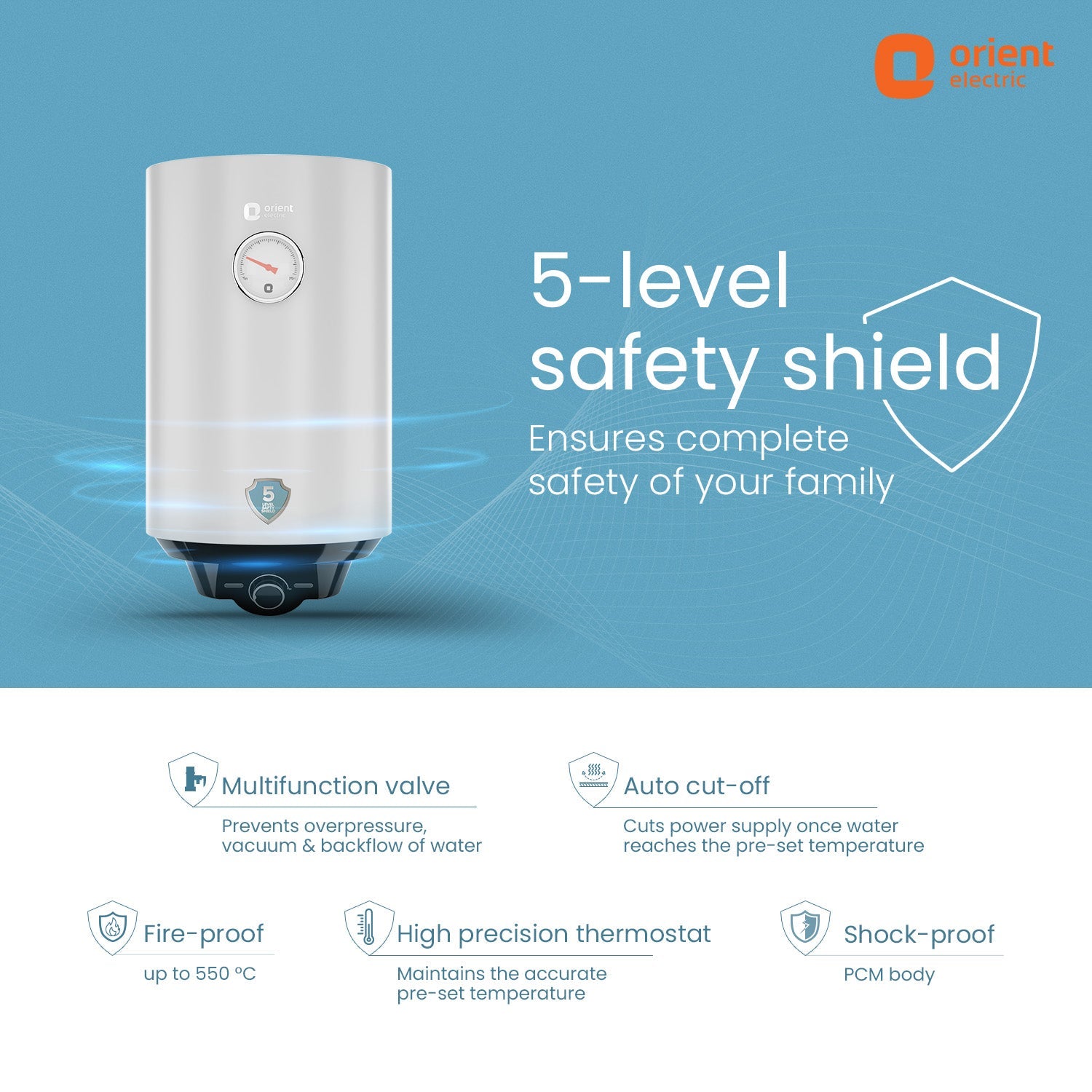 Orient Electric Enamour Classic Neo 15L Water Heater - Image 3