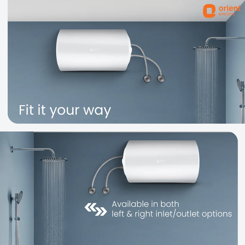 Aquaslim Horizontal Water Heater (Geyser) | Glass Coated Heating Element | Warranty: 7 Yr Tank, 2 Yr Comprehensive 25L