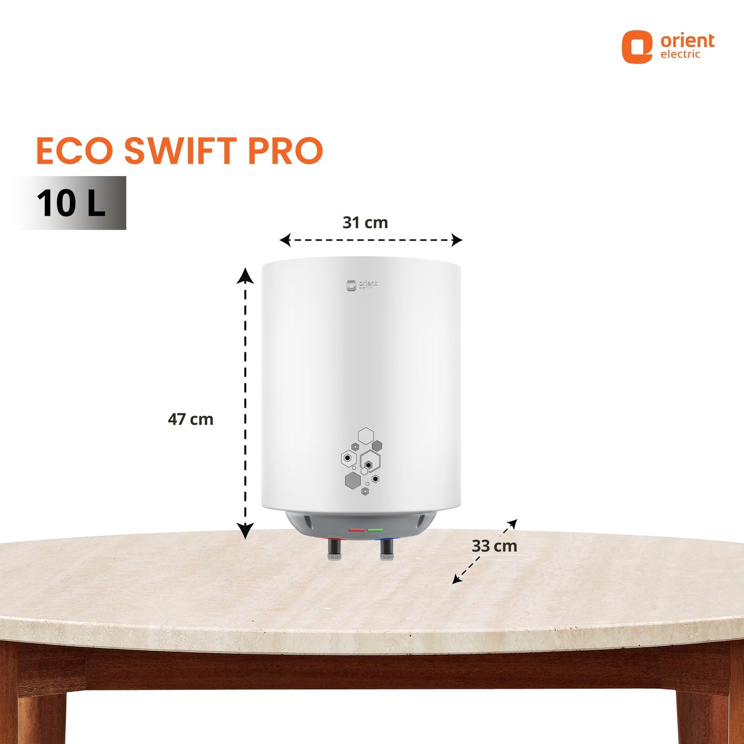 Orient Electric Ecoswift Pro 10L Water Heater - Image 8