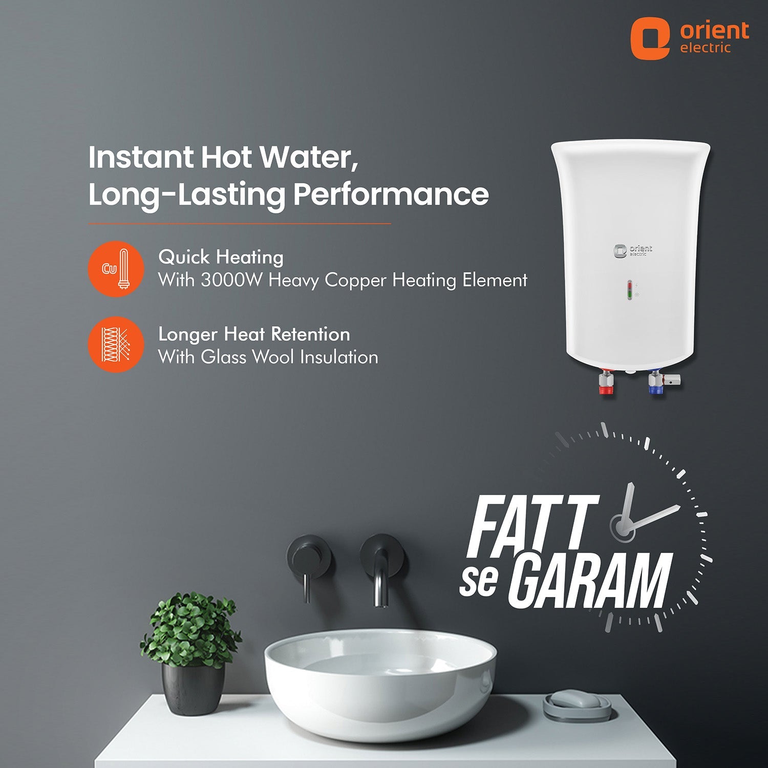Orient Electric Instaflo 3L Water Heater - Image 2