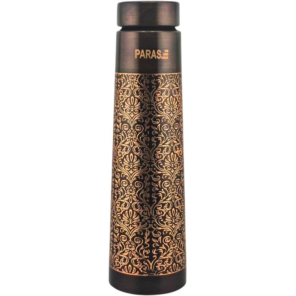 Handcrafted 32 oz Antique Pure Copper Water Bottle