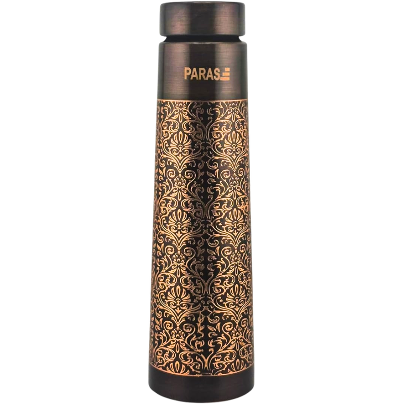 Handcrafted 32 oz Antique Pure Copper Water Bottle