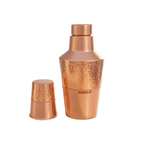 PARAS Handcrafted 32 Oz Pure Copper Bedroom Carafe Bottle With Inbuilt Glass, Surahi Design