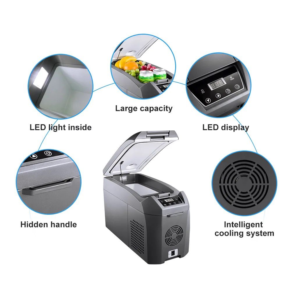 PARAS 14L Car Refrigerator/Freezer (12/24V DC | Portable with LED Display)
