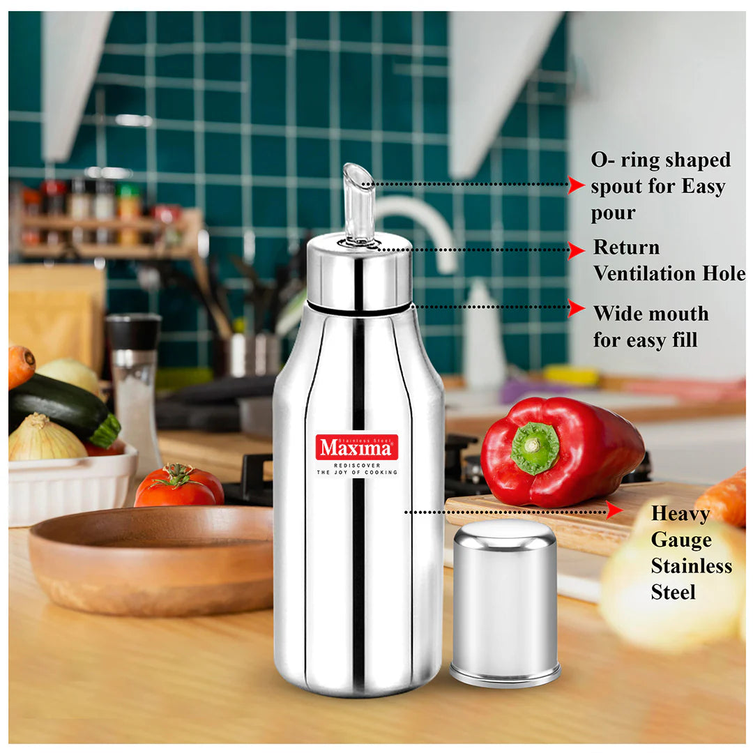 Maxima Stainless Steel Oil Dispenser Pot/ Oil Pourer
