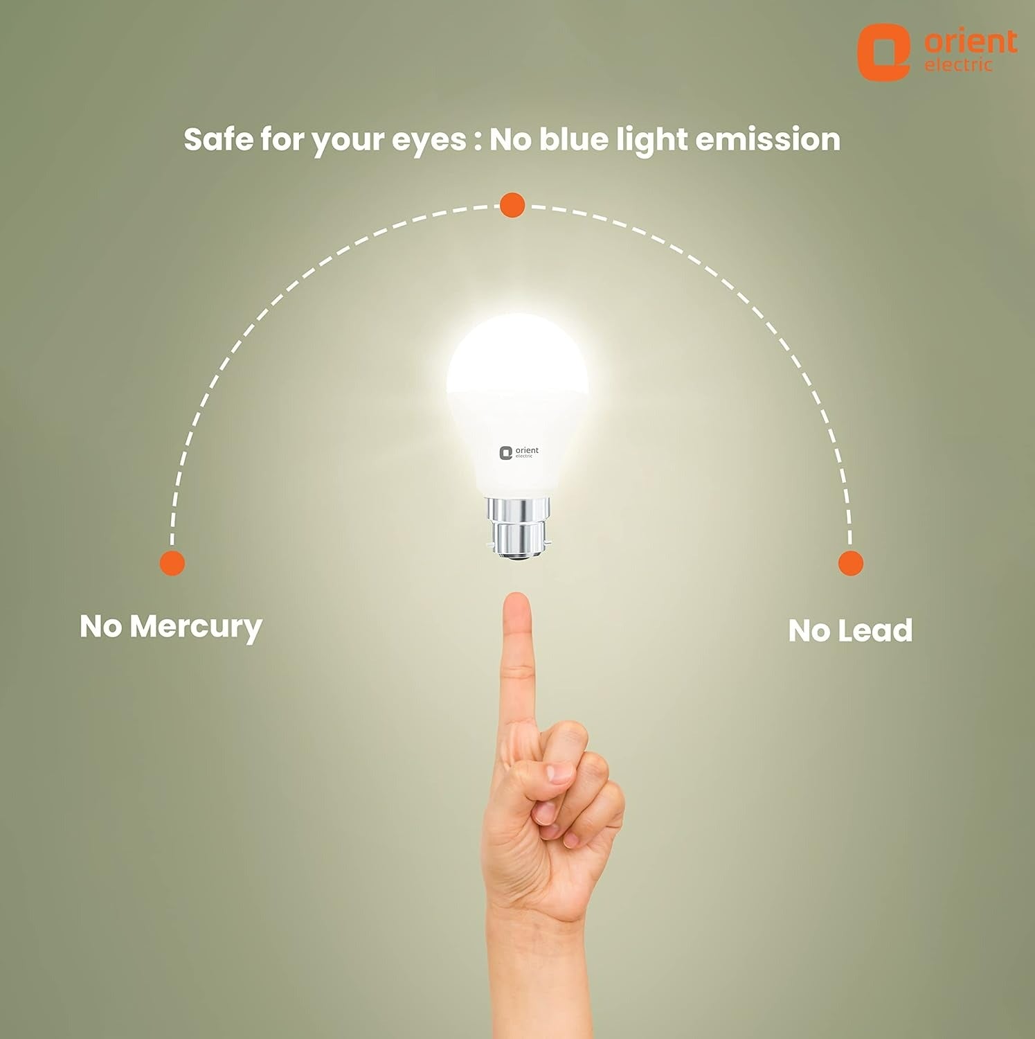 Orient Electric 9W High Glow LED bulb| 180-degree wide beam angle