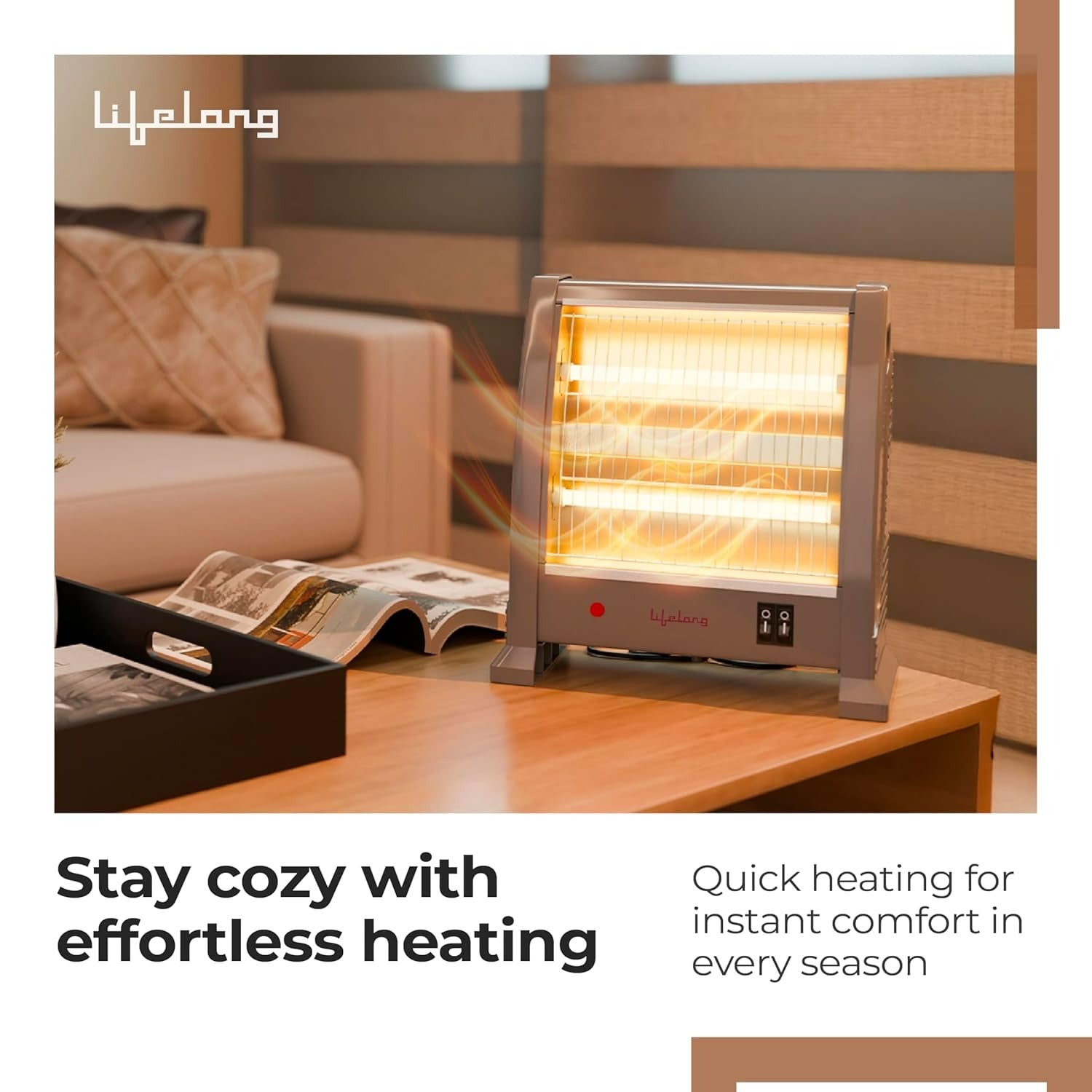 Lifelong Dyno 800 Watts Quartz Room Heater for Home