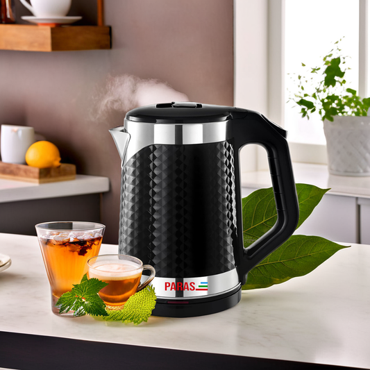 PARAS Double wall Designer Electric Kettle | Cool Touch outer body | 1.8 Ltr