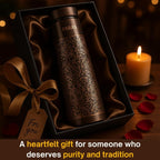 Handcrafted 32 oz Antique Pure Copper Water Bottle