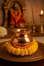 600 ml Pure Copper Kalash/Handcrafted Copper Lota for Pooja