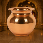 600 ml Pure Copper Kalash/Handcrafted Copper Lota for Pooja