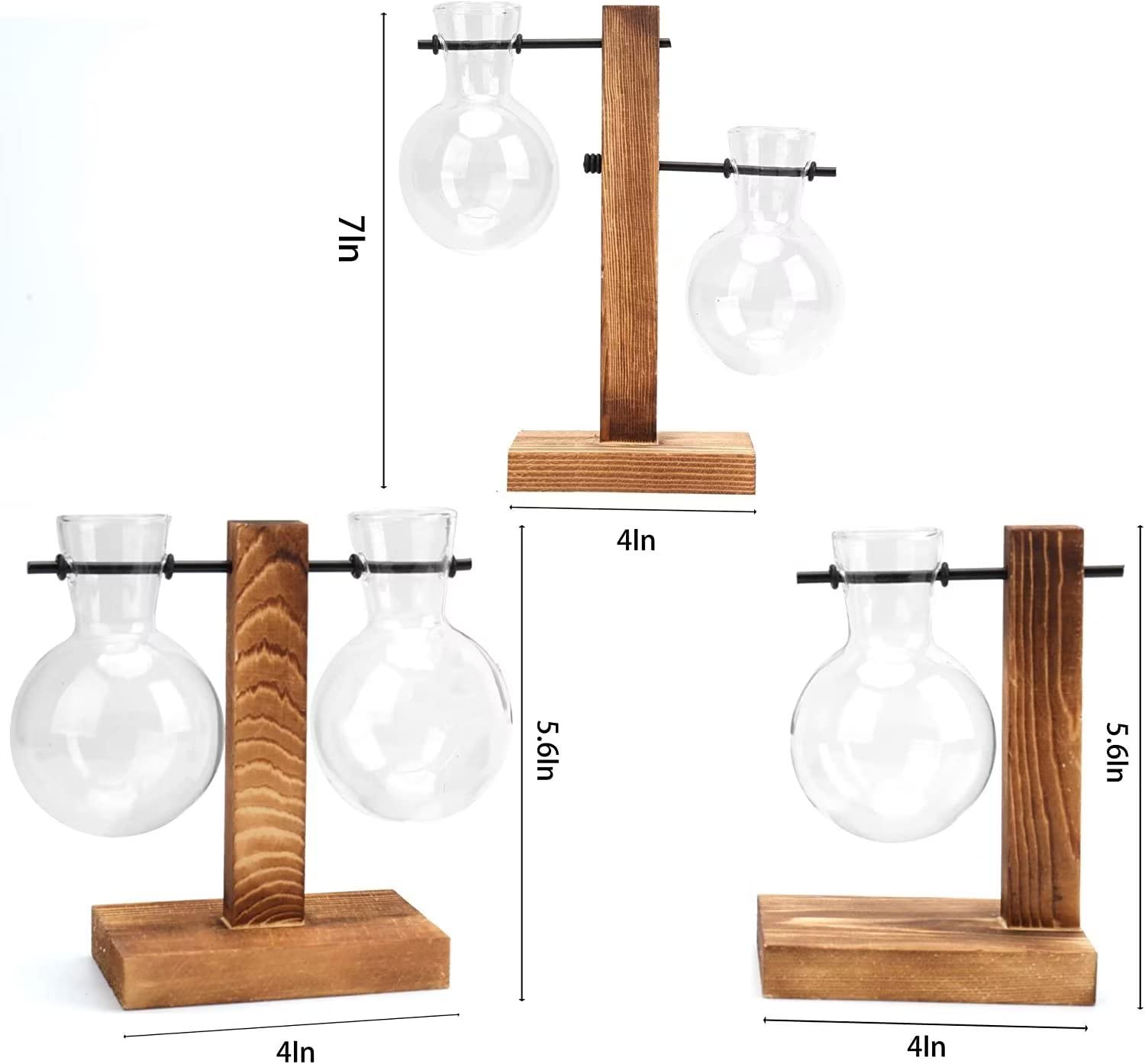 HASTHIP® 1Pcs Hydroponics Glass Planter