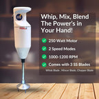 PARAS 250 Watts Ergonomic Hand Blender with 3 Blades