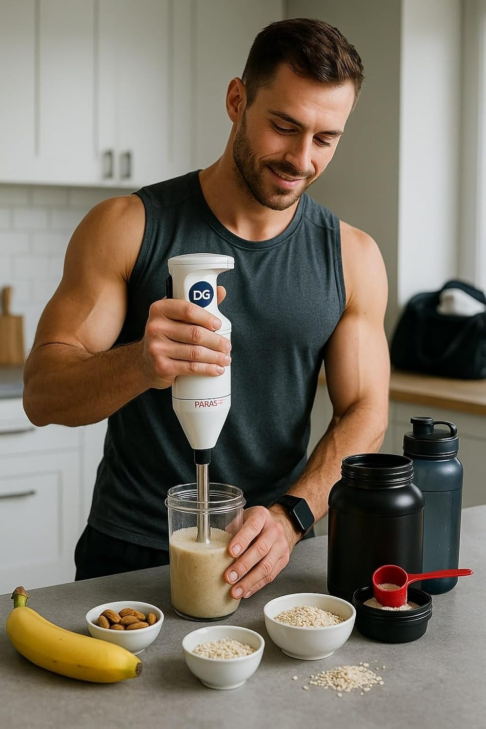 PARAS 250 Watts Ergonomic Hand Blender with 3 Blades