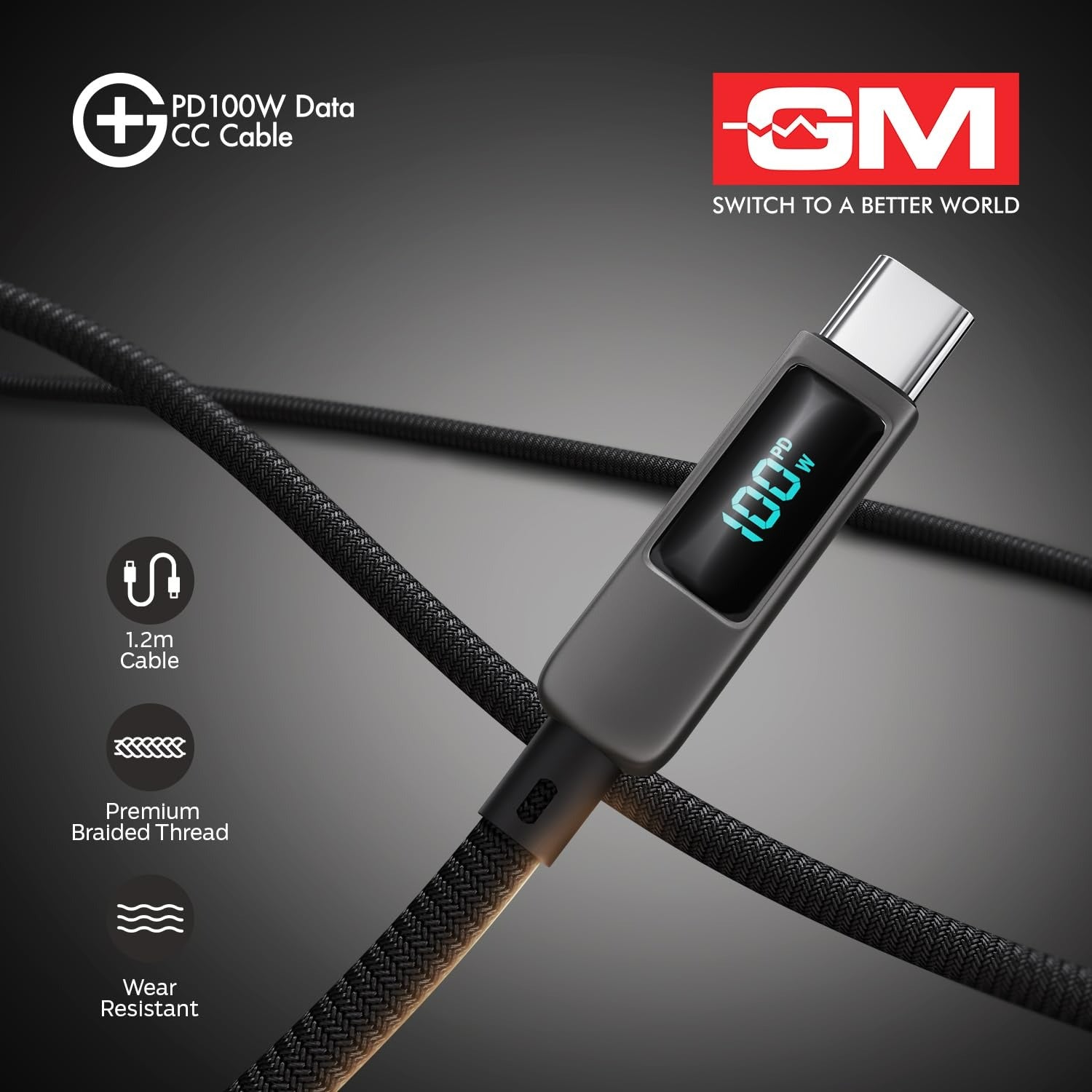 G+ PD 100W Data CC Cable,Type-C to Type-C