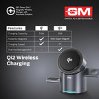GM G+ iSmart Qi2 3-in-1 Magnetic Wireless Charger