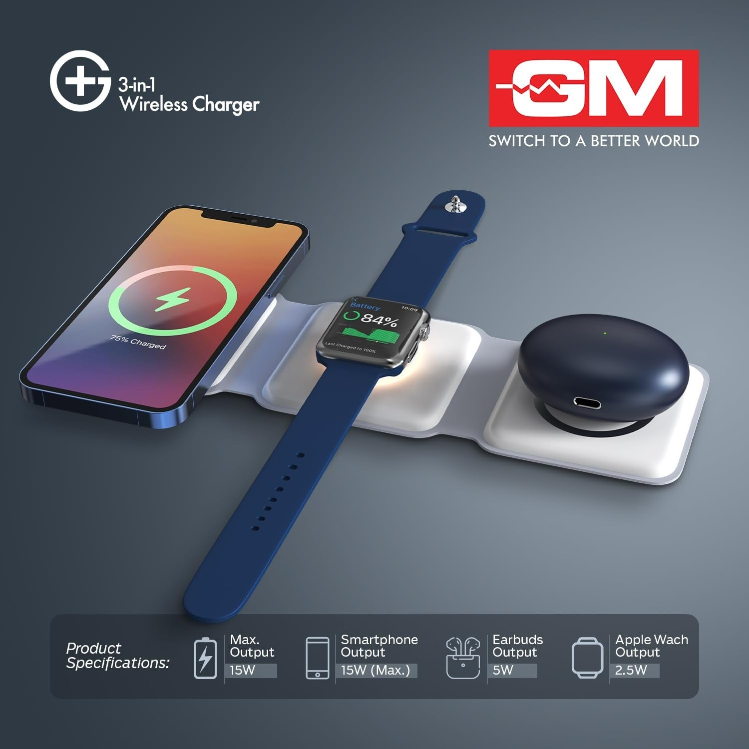 GM G+ 3-in-1 Wireless Charger