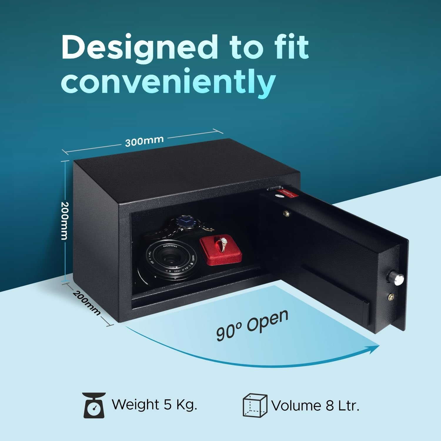 Lifelong 22 L Carbon Steel Digital Safe Locker Box