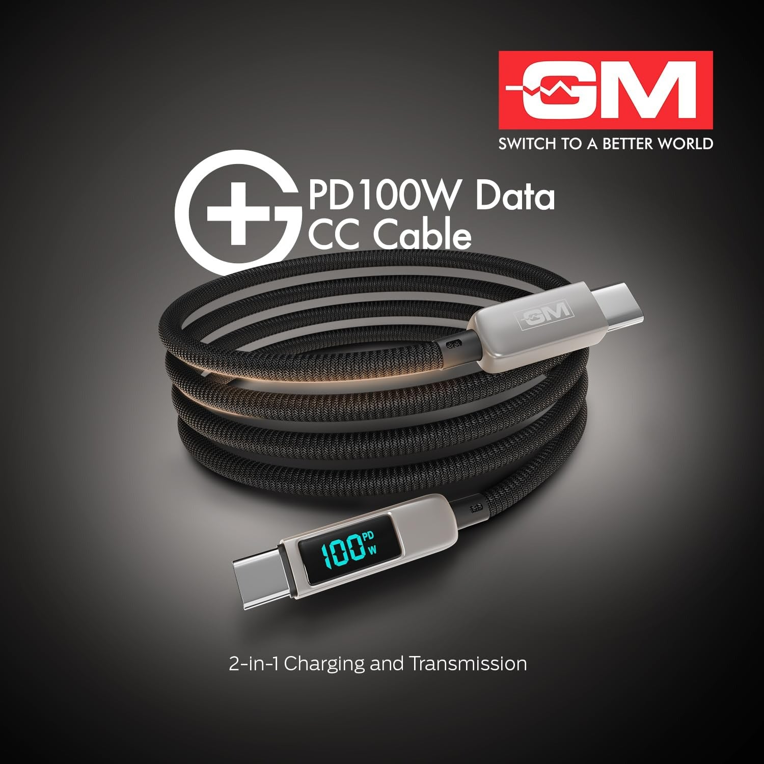 G+ PD 100W Data CC Cable,Type-C to Type-C