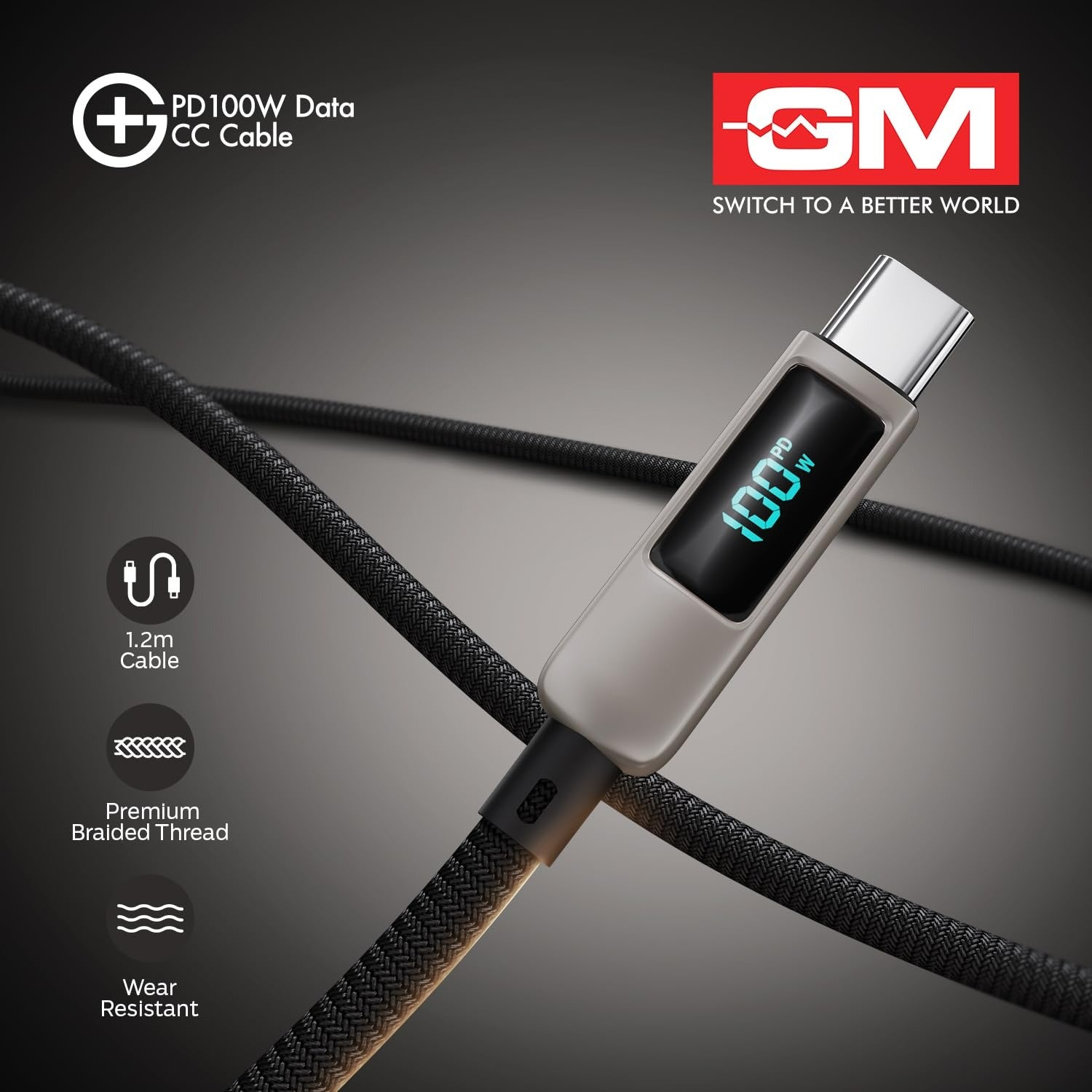 G+ PD 100W Data CC Cable,Type-C to Type-C