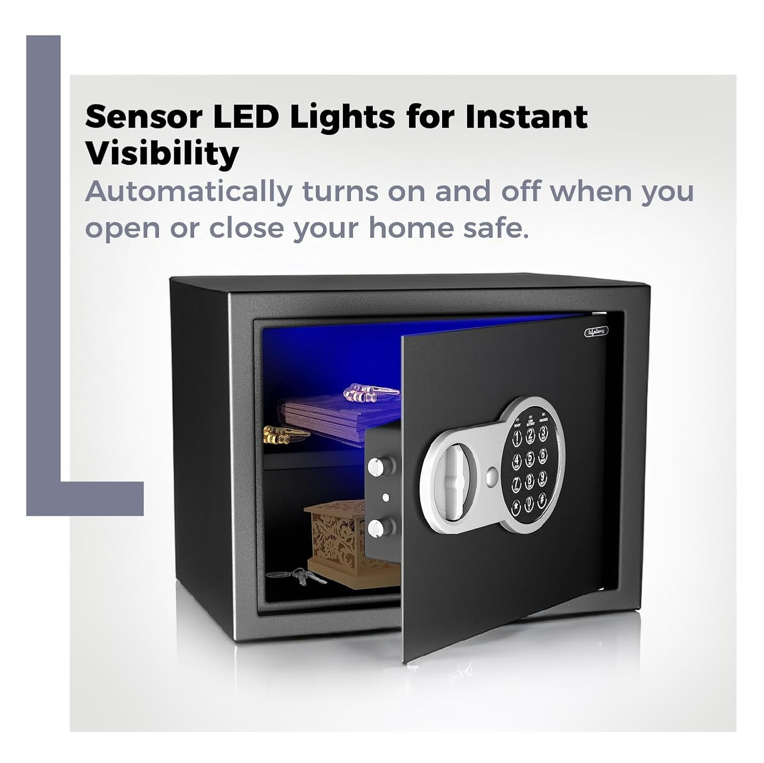 Lifelong 22 L Carbon Steel Digital Safe Locker Box