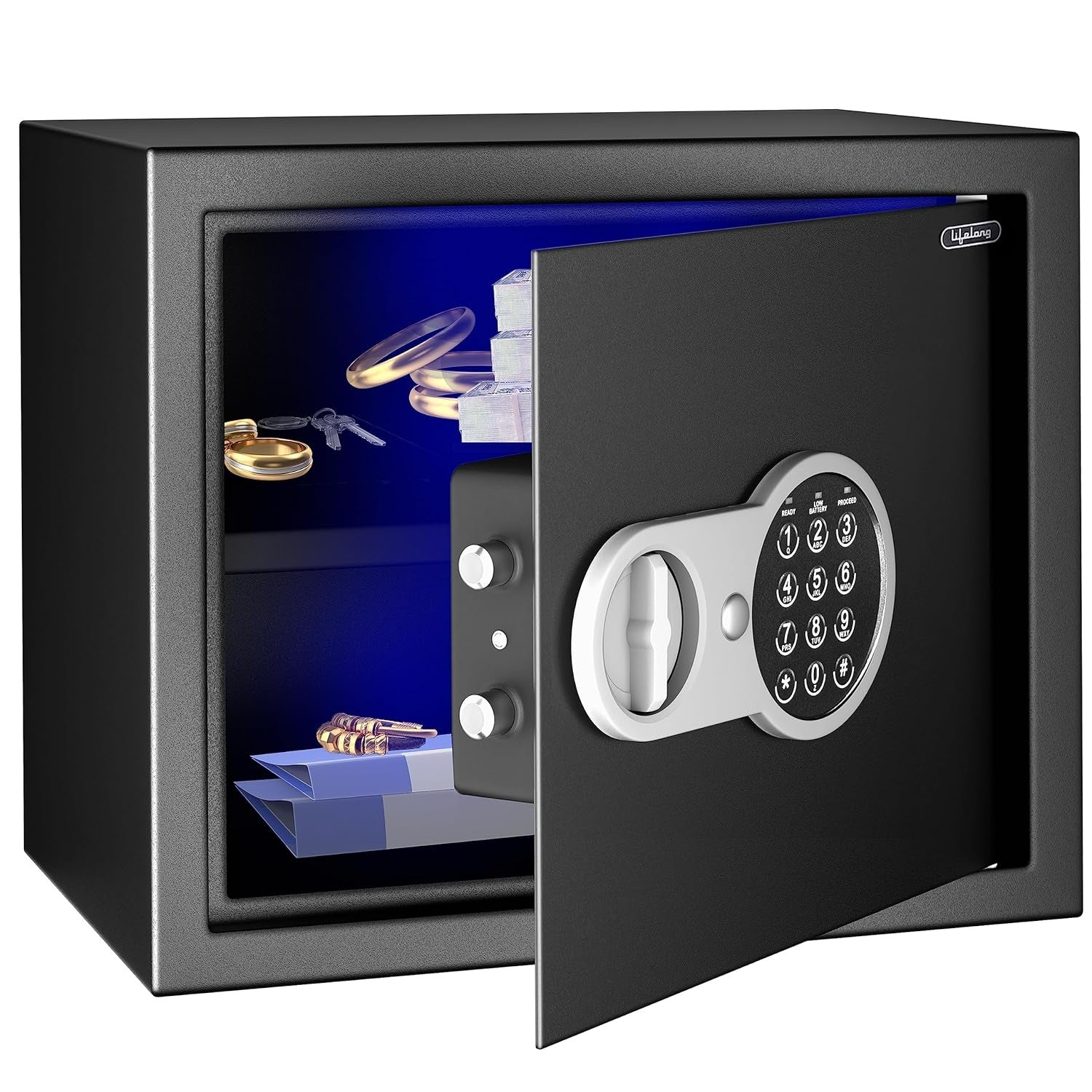 Lifelong 22 L Carbon Steel Digital Safe Locker Box