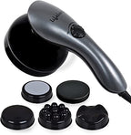 Lifelong handheld electric body massager with five interchangeable massage heads for deep tissue massage, muscle relaxation, pain relief, and full-body therapy. Ideal for neck, shoulders, back, arms, legs, and feet.