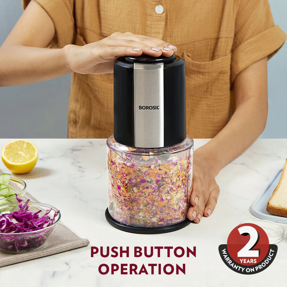 Borosil Chef Delite Electric Chopper with Dual Blade